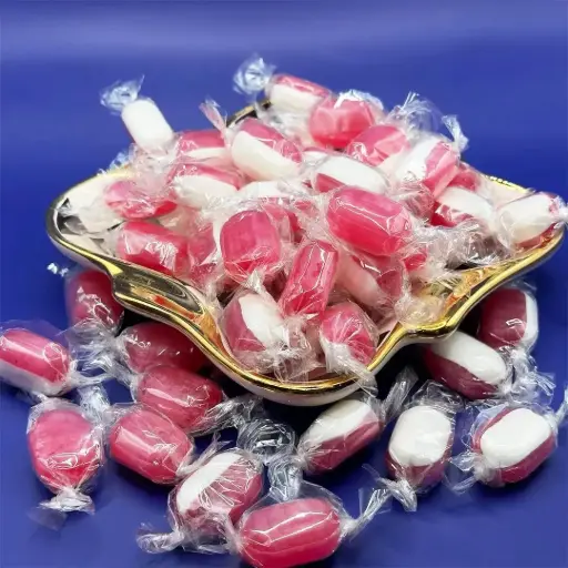 Strawberry Flavor Hard Candy with Filling
