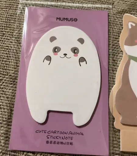 Mumuso Cute Cartoon Animal Sticky Note